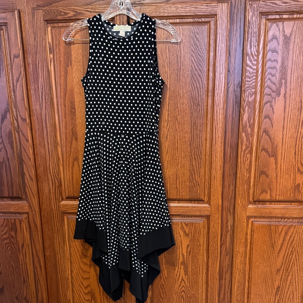 Michael Kors Black and White Asymmetrical Dress *Like New!